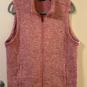 Lands' End Rose Zip-Up Comfy Vest-EUC size XL/18